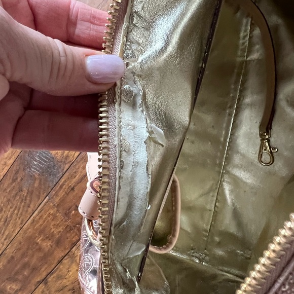 Michael Kors Grayson Monogram medium satchel rose gold with matching wallet - Picture 7 of 7